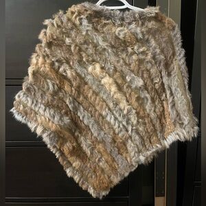 RABBIT FUR Poncho